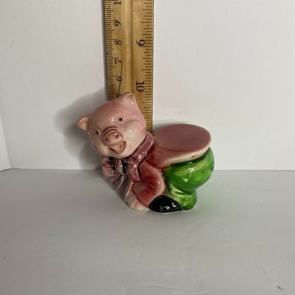Anthropomorphic Pig Porcelain Salt or Pepper Shaker Vintage 1 Piece Only **SEE** - Picture 5 of 5